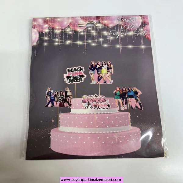 Black Pink Temalı Pasta Süsü